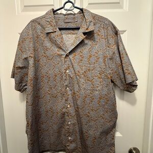 Daniel Cremieux Casual Button Down Shirt - Gray and Brown Pattern